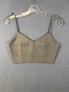 Faith And Love Women’s Olive Green Cropped Camisole Top Sz. 8